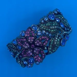 Heidi Daus Swarovski crystal cuff bracelet in size small/medium.